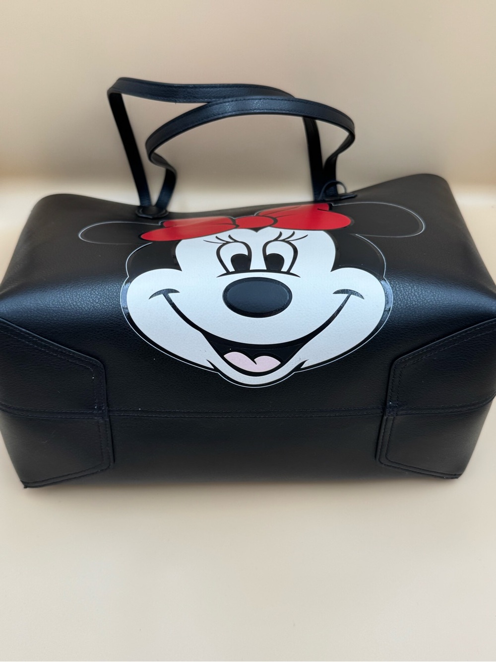 Kate Spade x Disney Minnie Mouse Tote Bag Black Red Bow Graphic + Matching Pouch - Picture 11 of 17